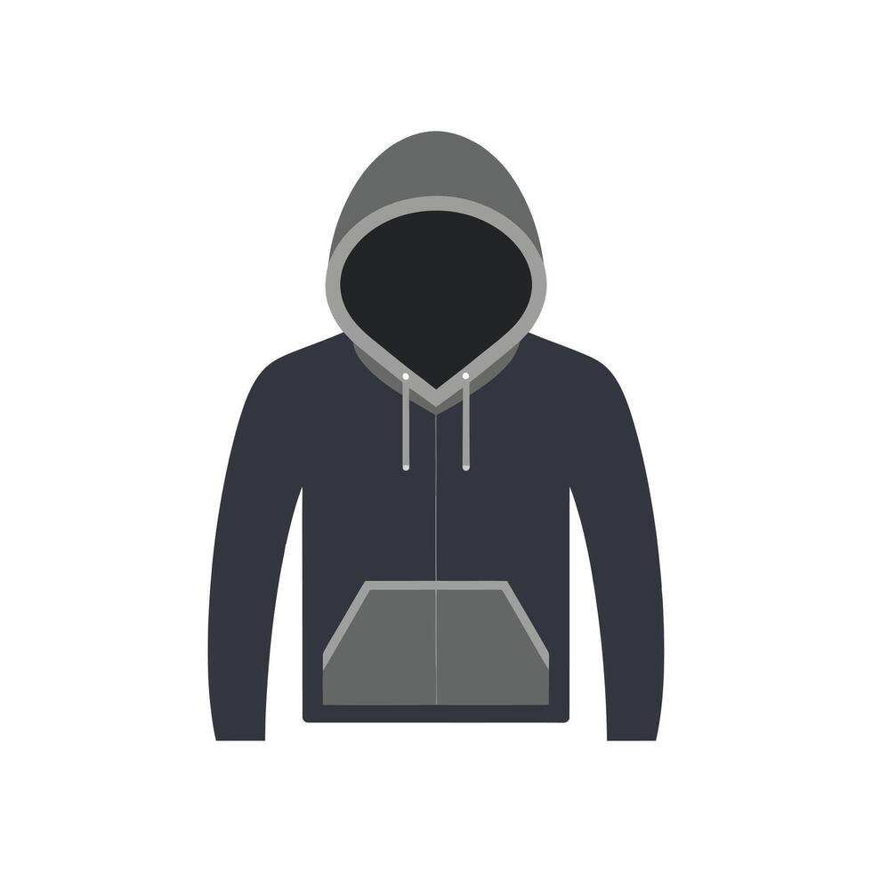 a hoodie with a zipper on the front vector