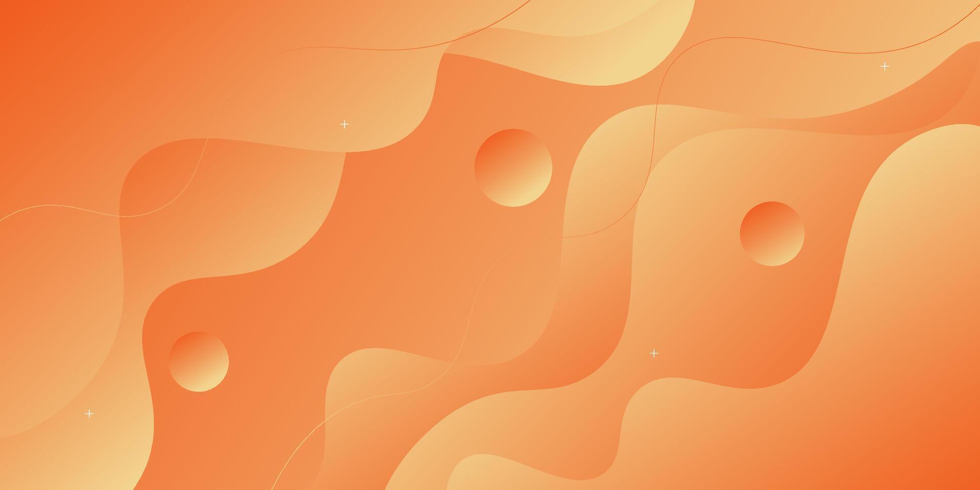 Simple abstract wave background design in orange color. Elegant style and luxury background. Simple soft orange color design. vector