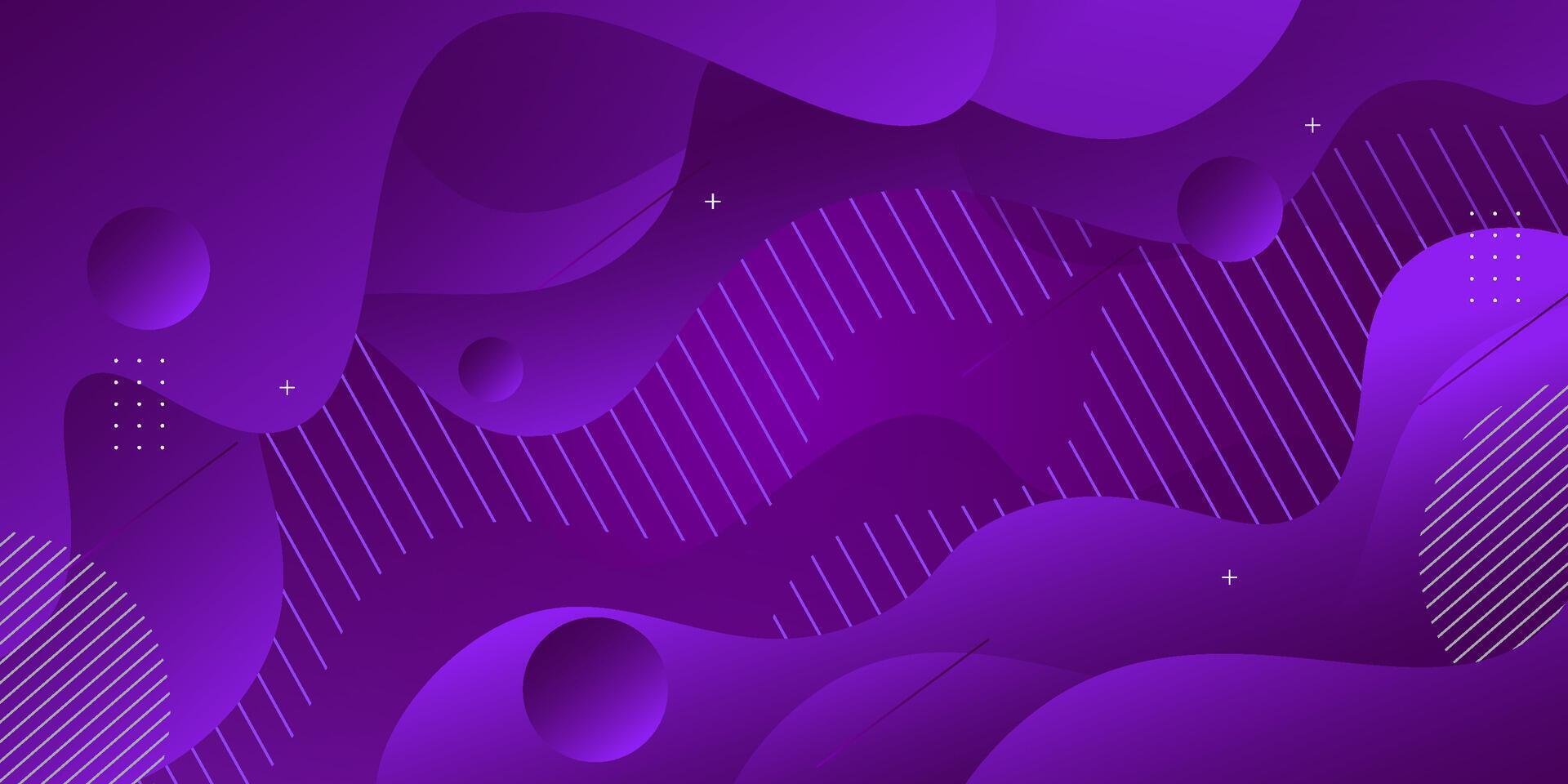 Abstract 3D wave design with purple background for banner cover, book flyer and other graphic design elements. Eps10 vector