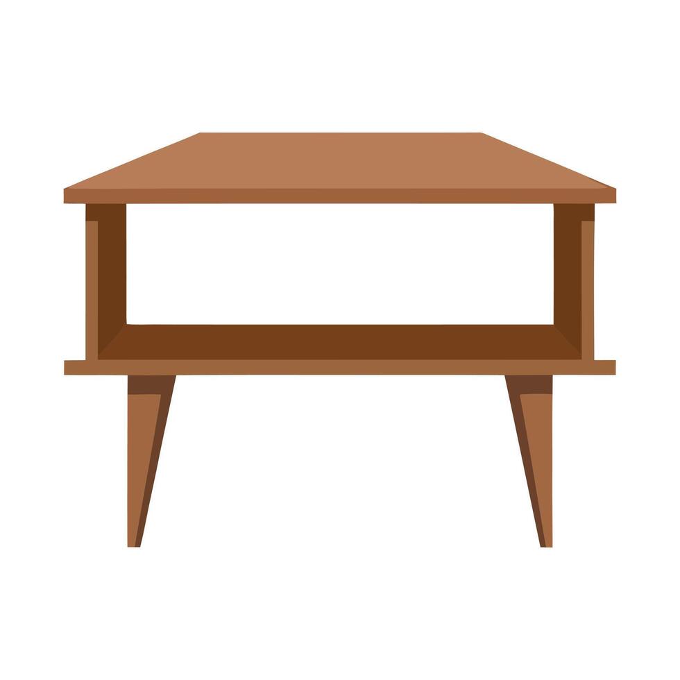 a table with a shelf on top vector