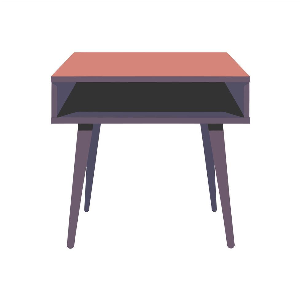 a table with a drawer on it vector