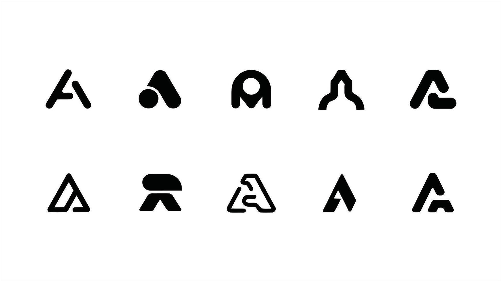 a set of letters in different shapes and sizes illustration on white background vector