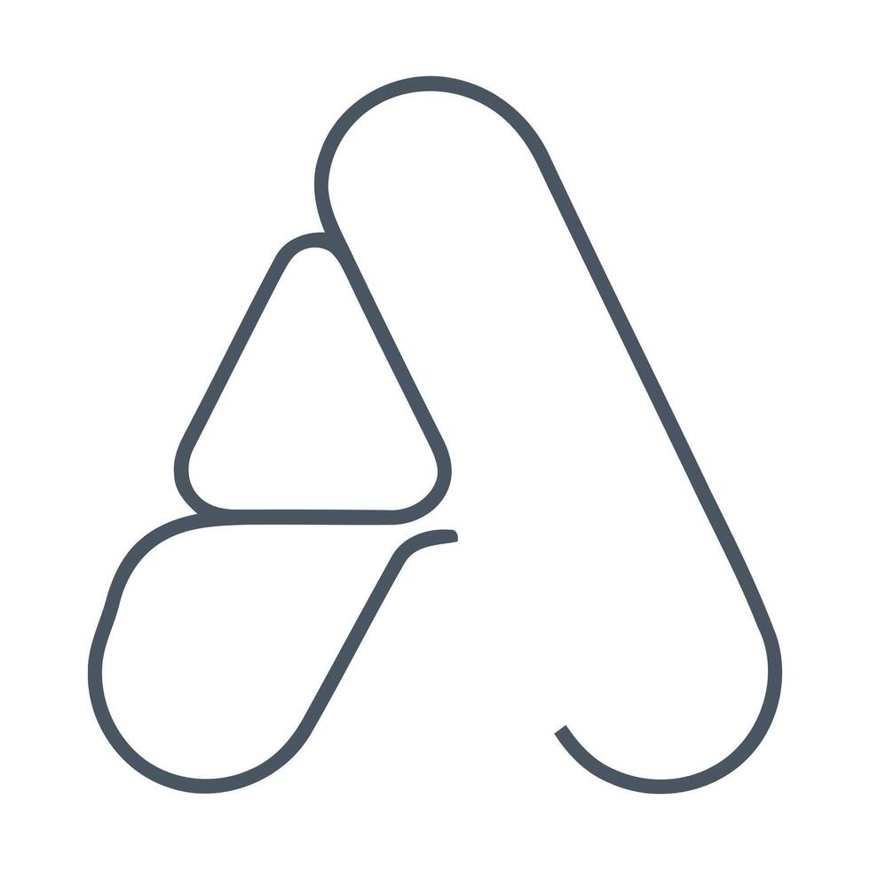 a letter a logo with a triangle shape vector