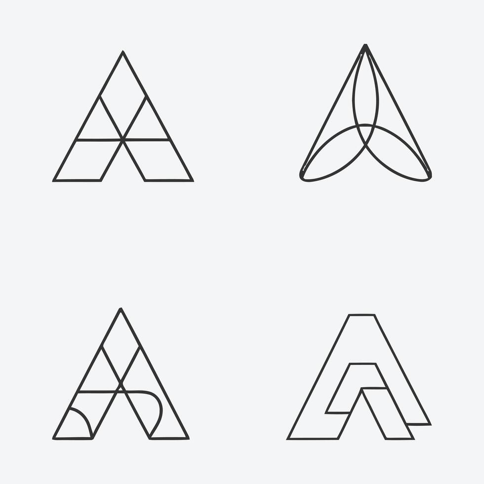 a set of four different logos for a company vector
