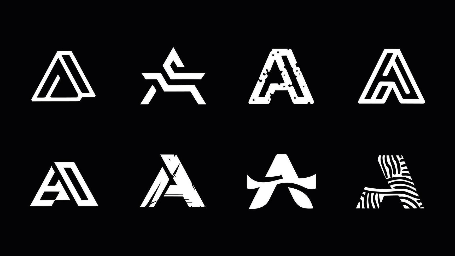 a set of letters that are made up of different shapes vector