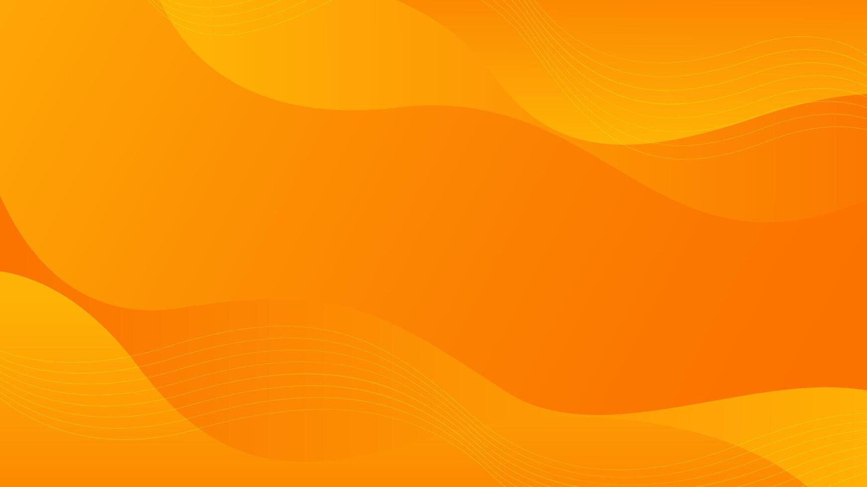 Abstract orange gradient fluid wave background. Modern wallpaper vector