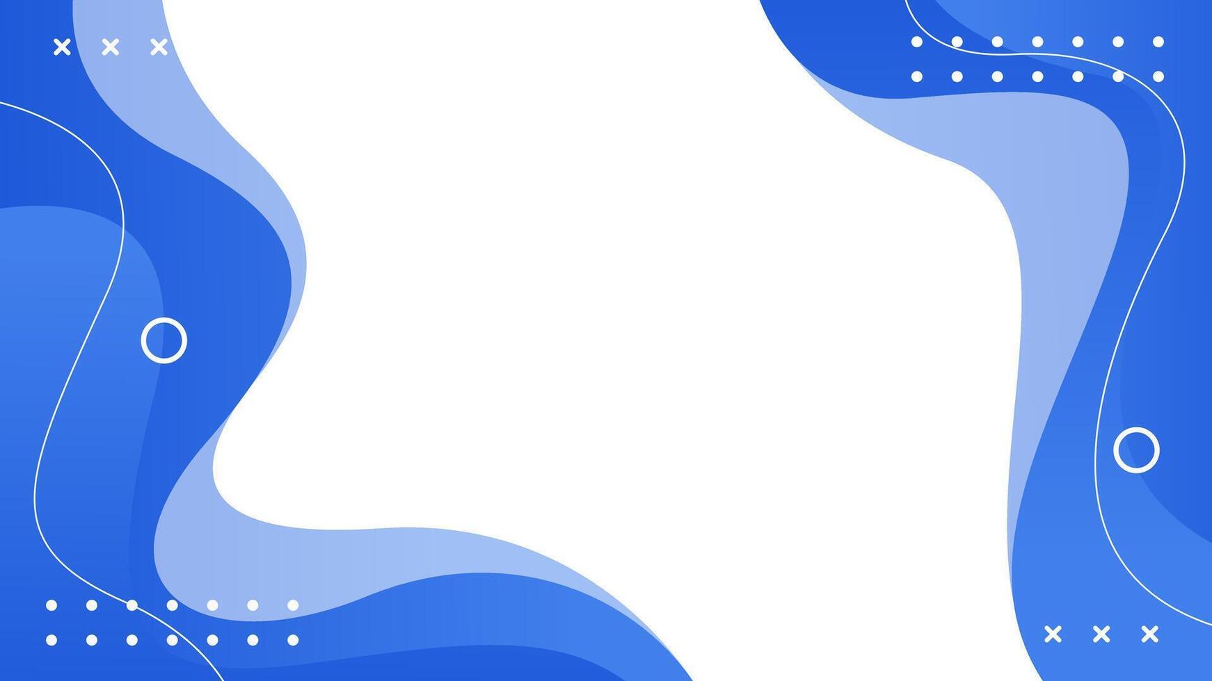 Abstract blue geometric background with liquid wave shapes vector