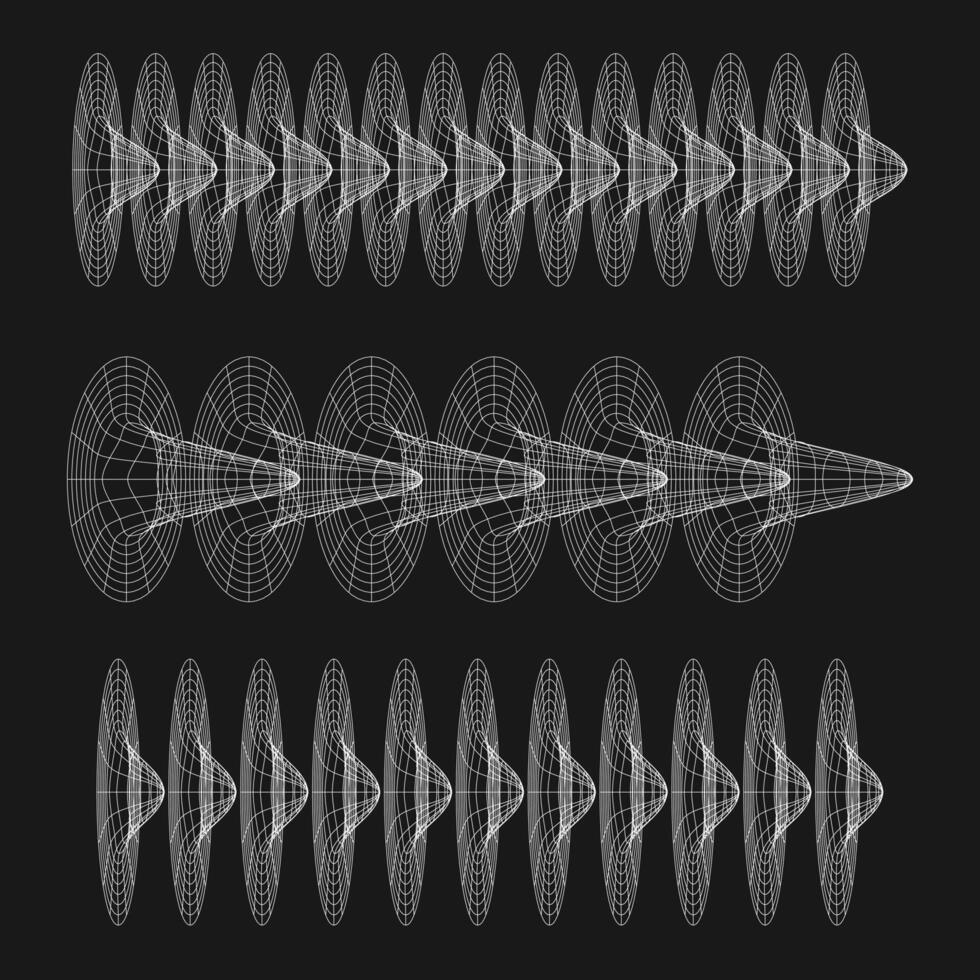 Retro futuristic geometry design elements for poster, cover, flyer. illustration vector