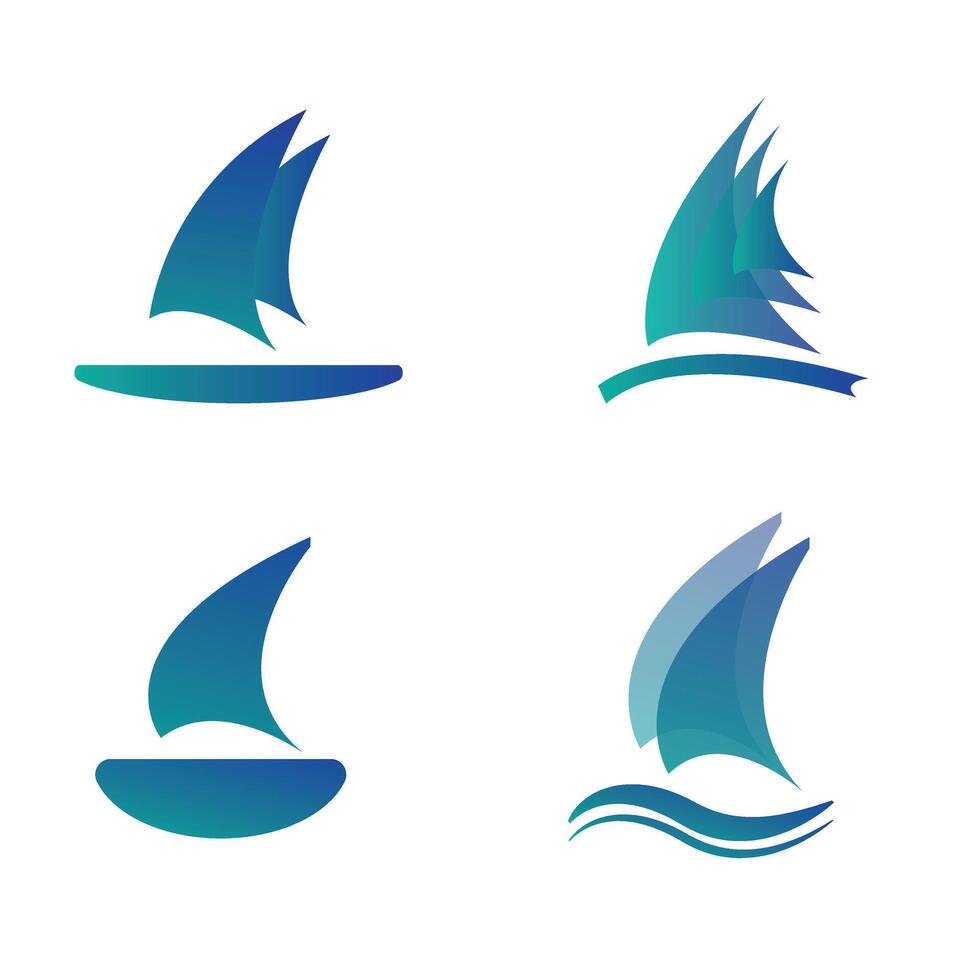 Set of Sailboat Icons vector