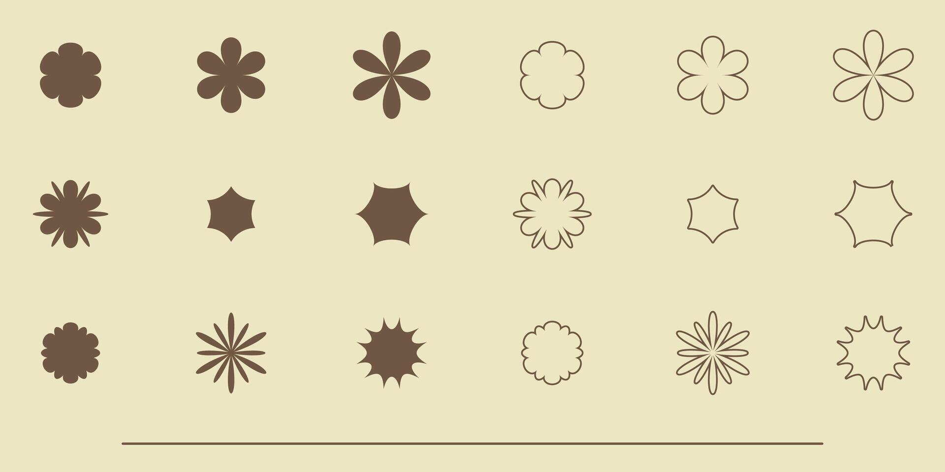 Retro futuristic Y2k sparkle collection. Set of star shapes. Abstract sign design. vector