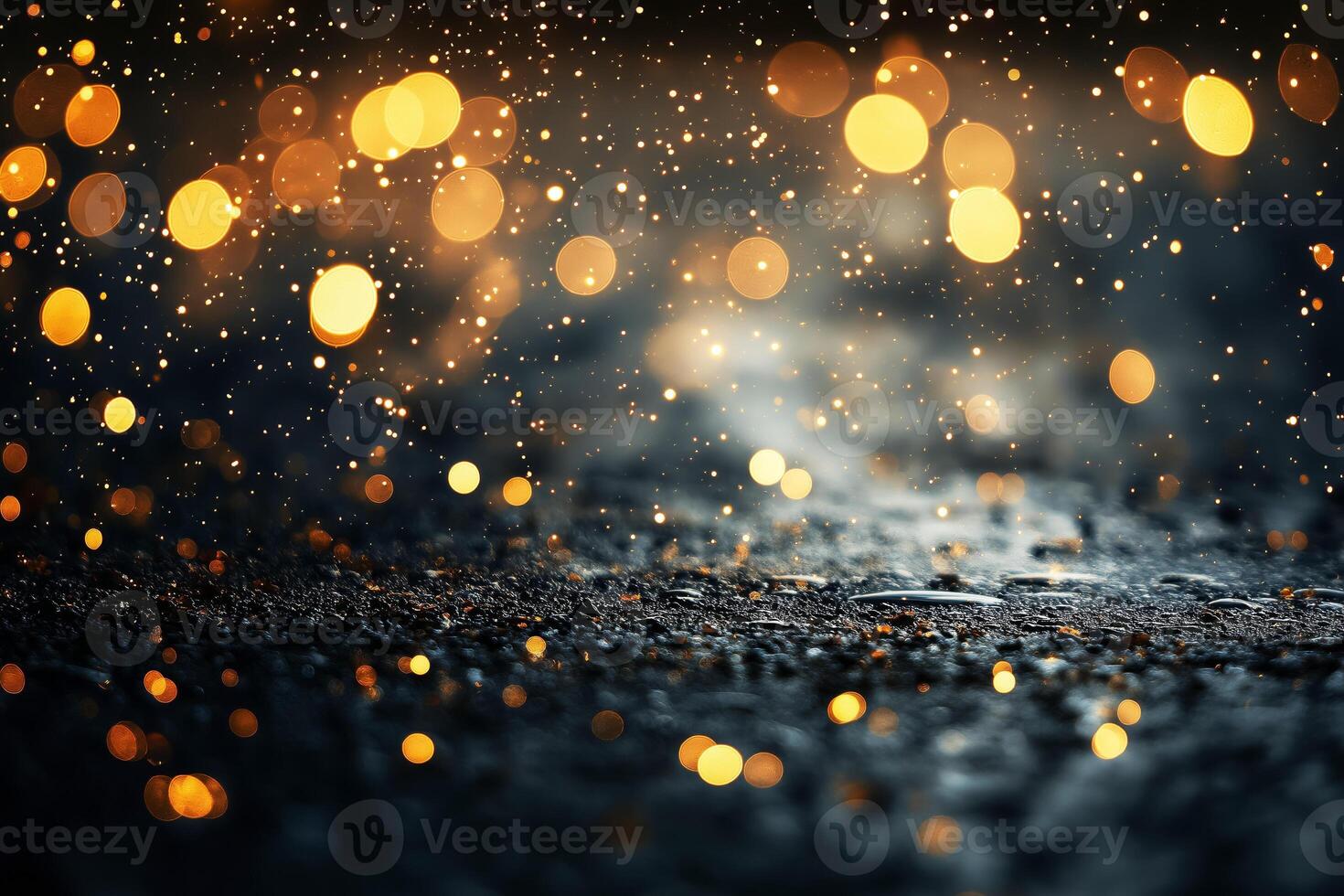 white and fire silver bokeh on a black background, bokeh abstract background, modern technological abstract background. white Christmas background, photo