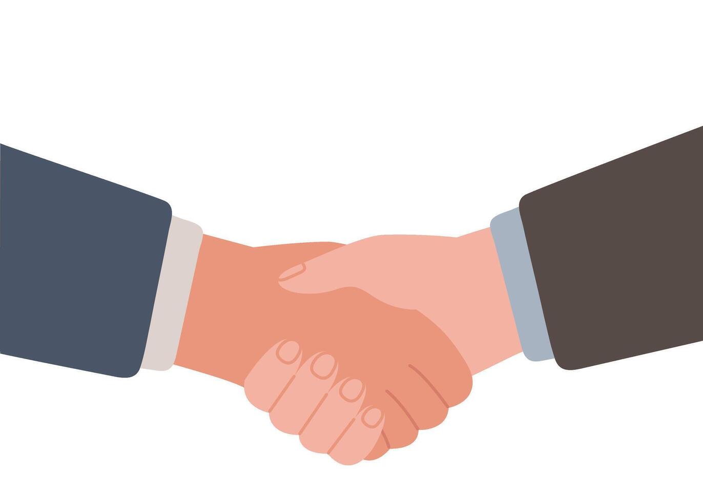 Handshake, business help and success in partnership. Helping hand. Hand shake team together. Men communication, business agreement, meeting. Sign contract, peace. flat illustration vector