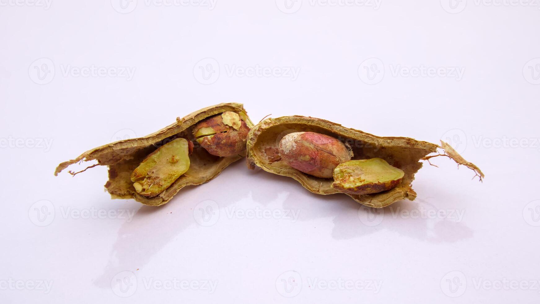Rotten Peanut, Groundnut, Goober, in Shell, Isolated on White Background, Close-Up photo
