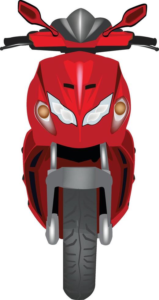 A red motorcycle on a white background vector