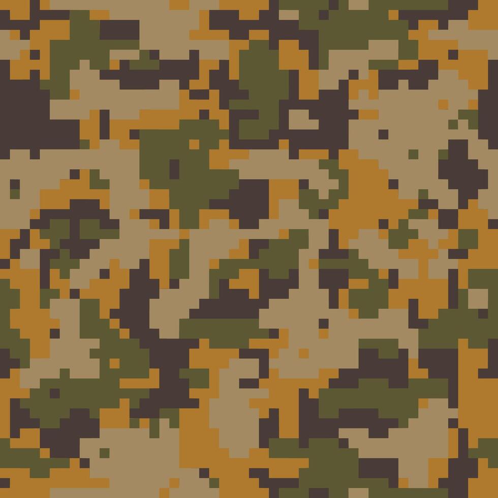 Digital camo. Seamless camouflage pattern. Military modern texture. Green, forest colors vector
