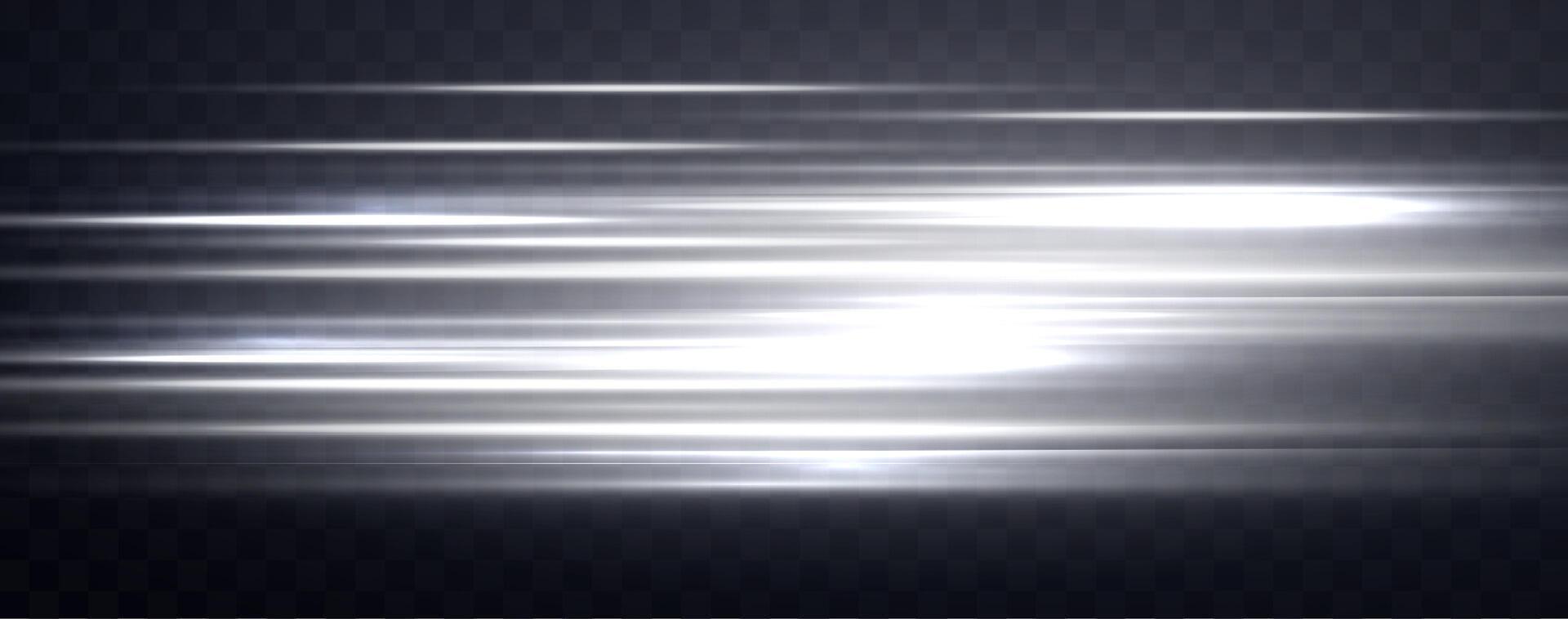 Speed rays, light neon flow effect, silver glow speed lines, colorful light trails, stripes. Abstract background, illustration. vector