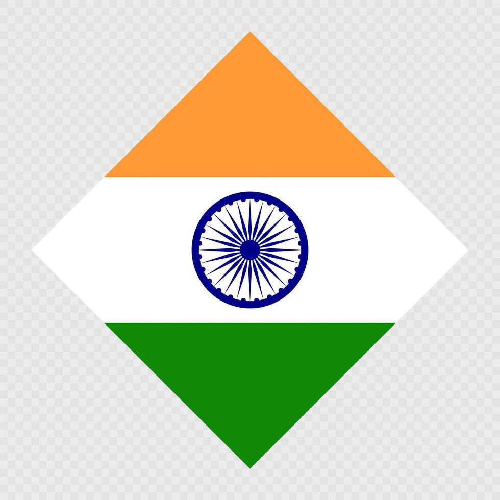 India rhombus flag. illustration. vector
