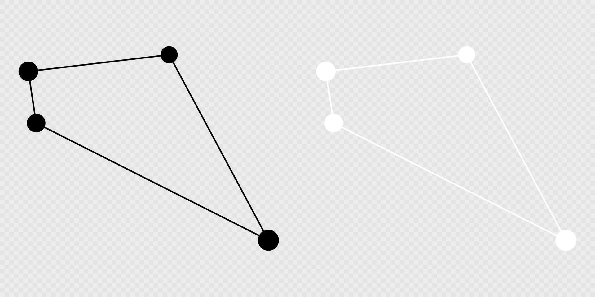 Sextans constellation map set. illustration. vector