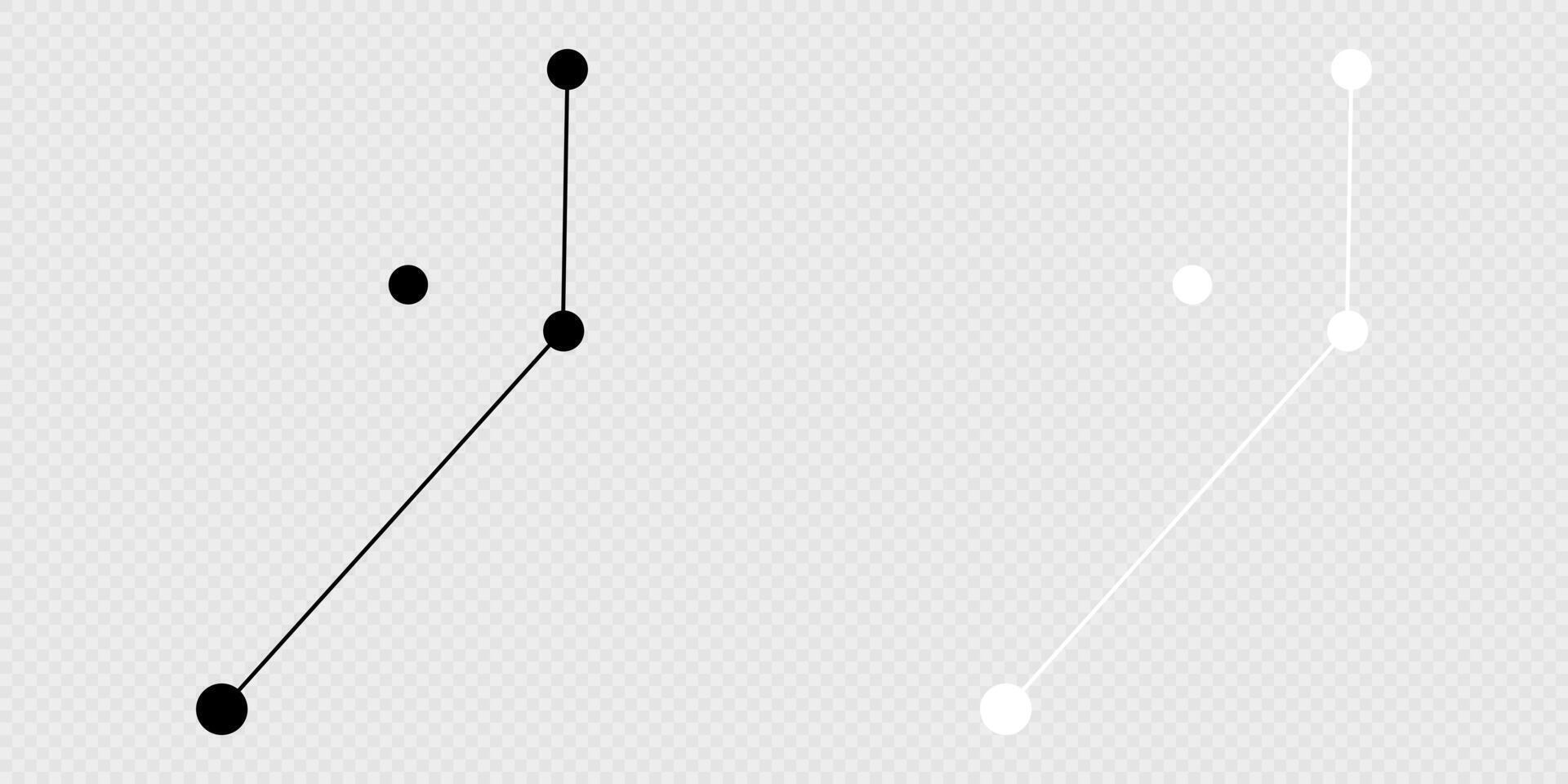 Pictor constellation map set. illustration. vector