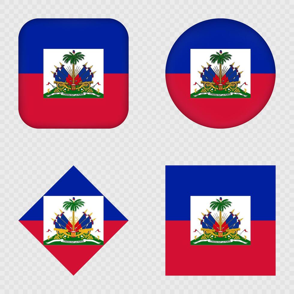 Haiti Flag Icons Pack. vector