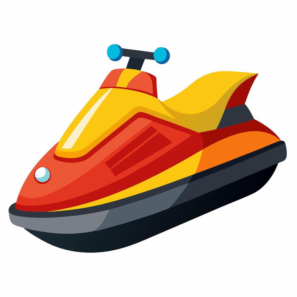 Cartoon Jet Ski template. Illustration on white background vector