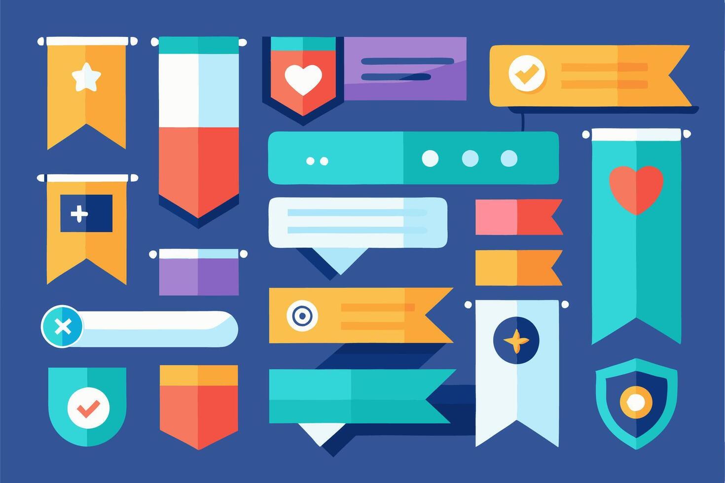 Flat design icons for web and mobile apps vector