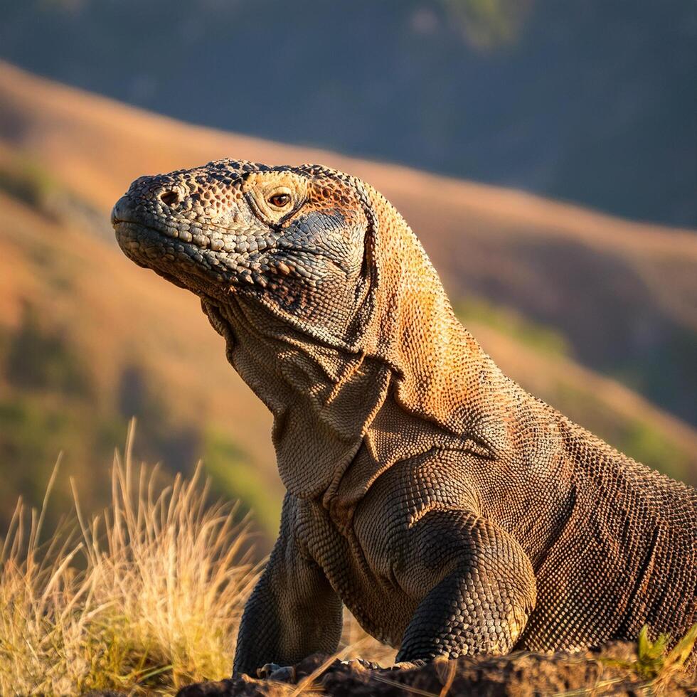 Wild Komodo Dragon in Habitat photo