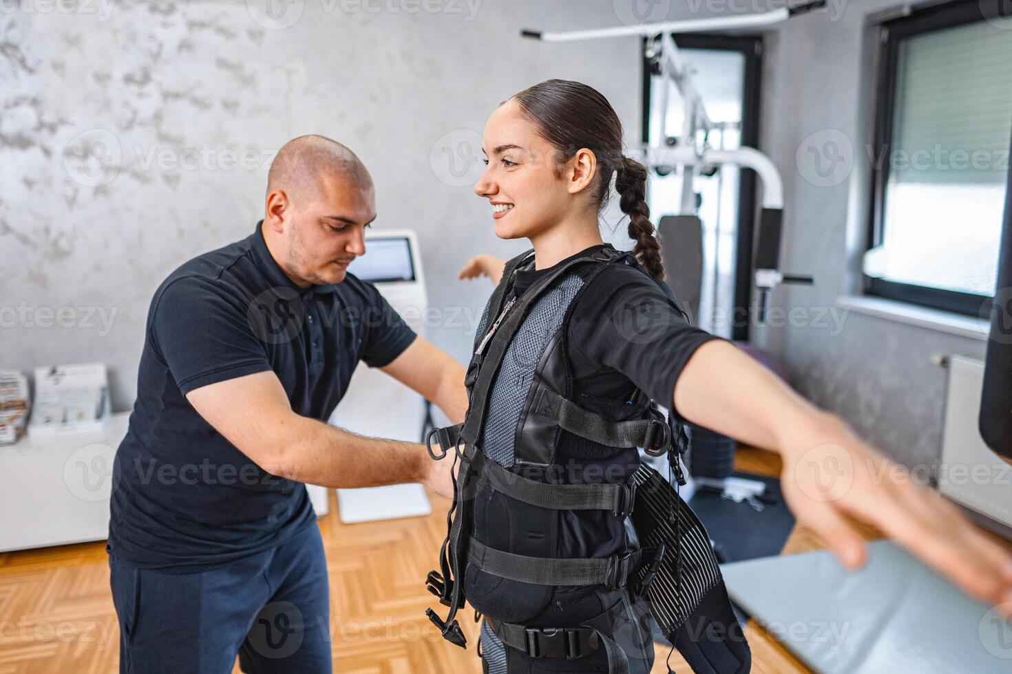 Creative muscle training workout session photo