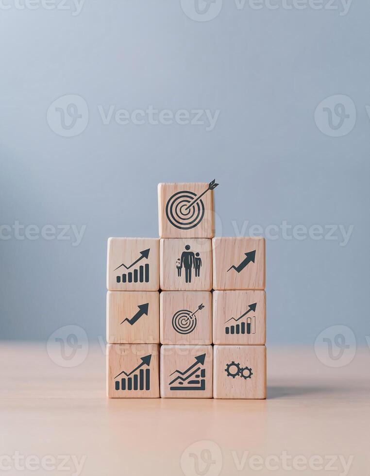 Goal Setting and Success Concept with Arrows and Target photo