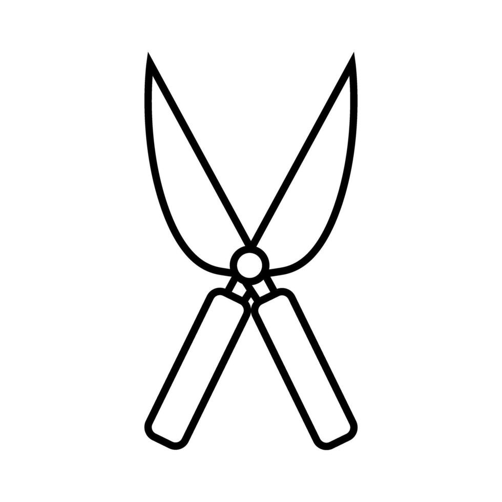 Garden pruner icon. Outline garden pruner icon for web design isolated on white background vector