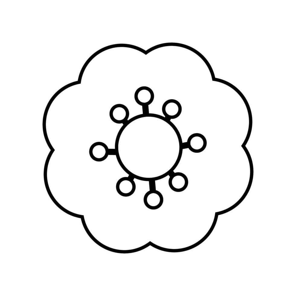 Cute flower nature line style icon illustration designicon graphic design vector