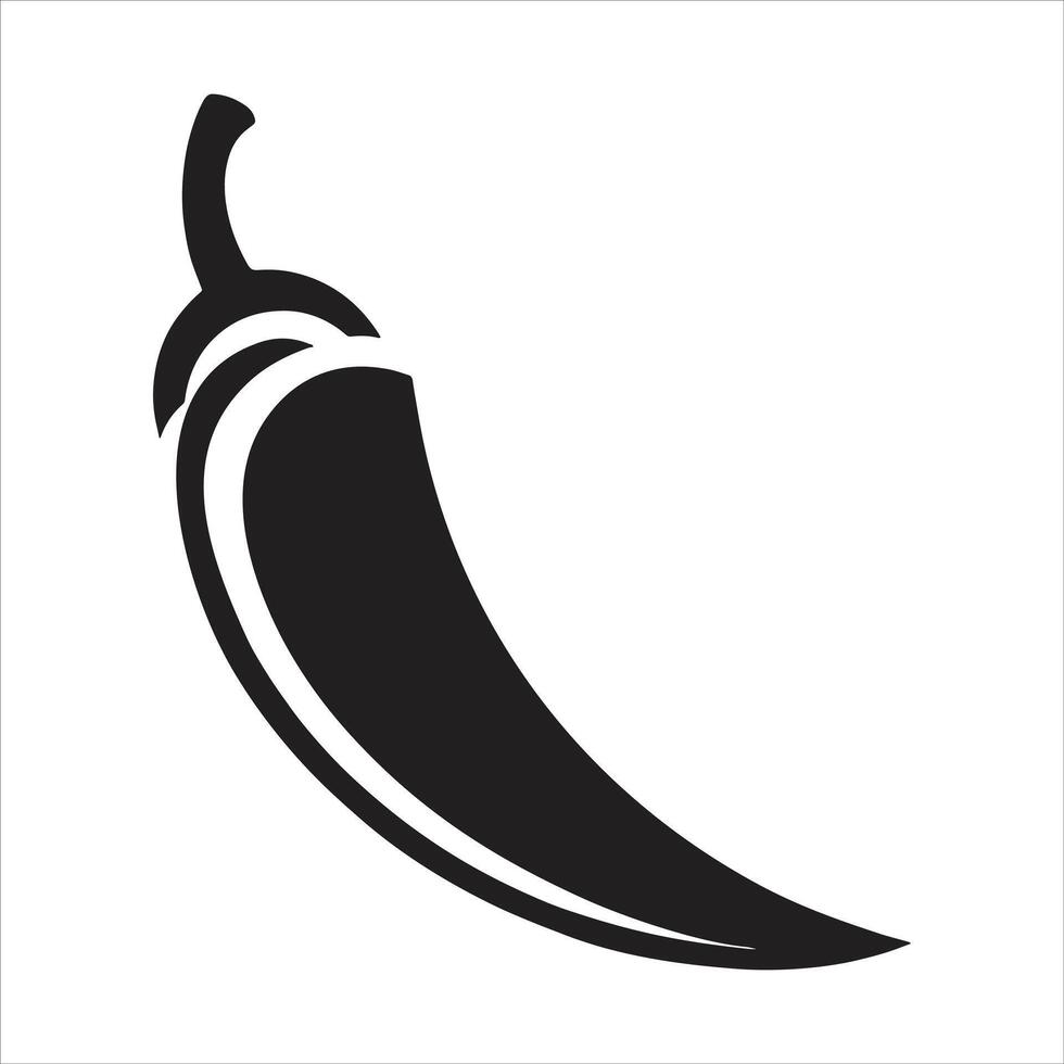 A black and white pepper icon on a white background vector
