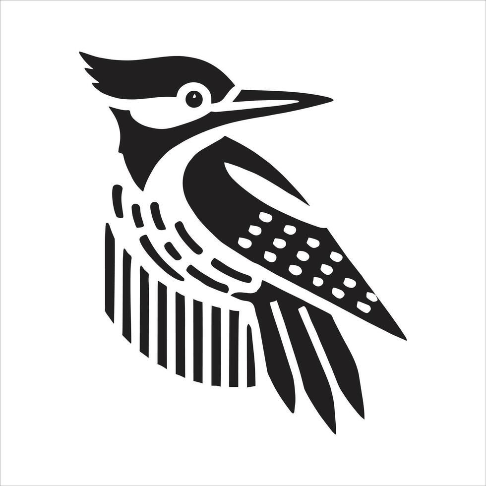A black and white logo of a bird vector