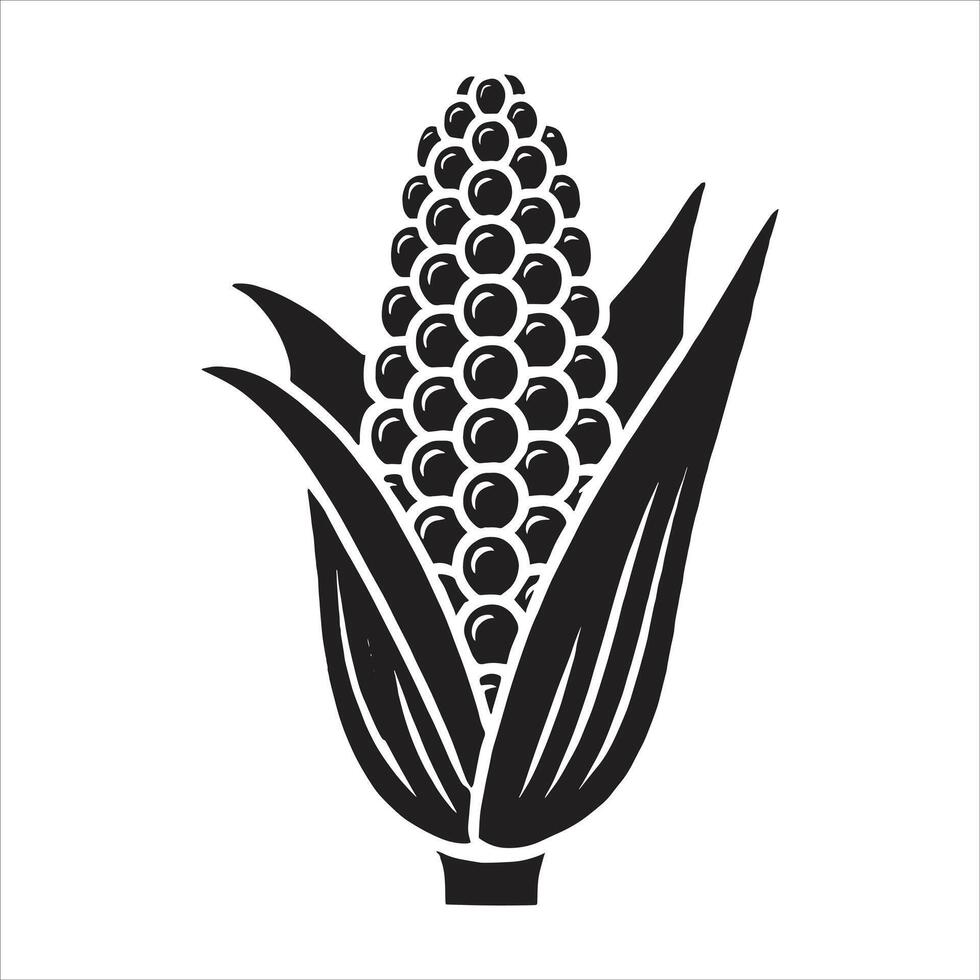 Corn icon on white background vector