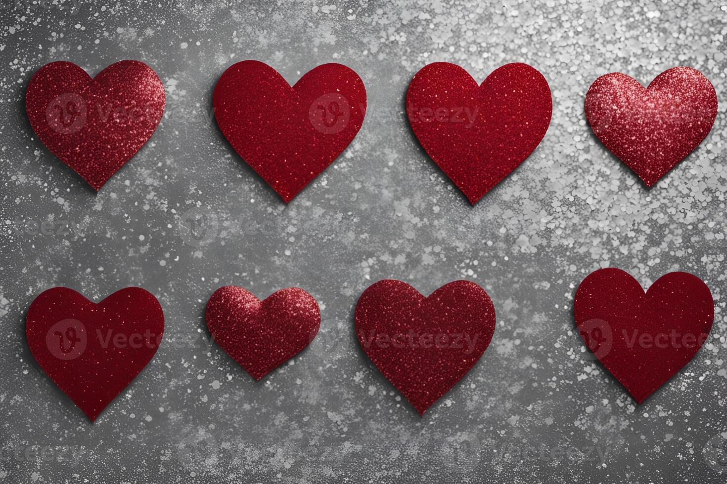 Valentine's Day Edition 8 - Heart of Crimson on Sparkling Canvas photo