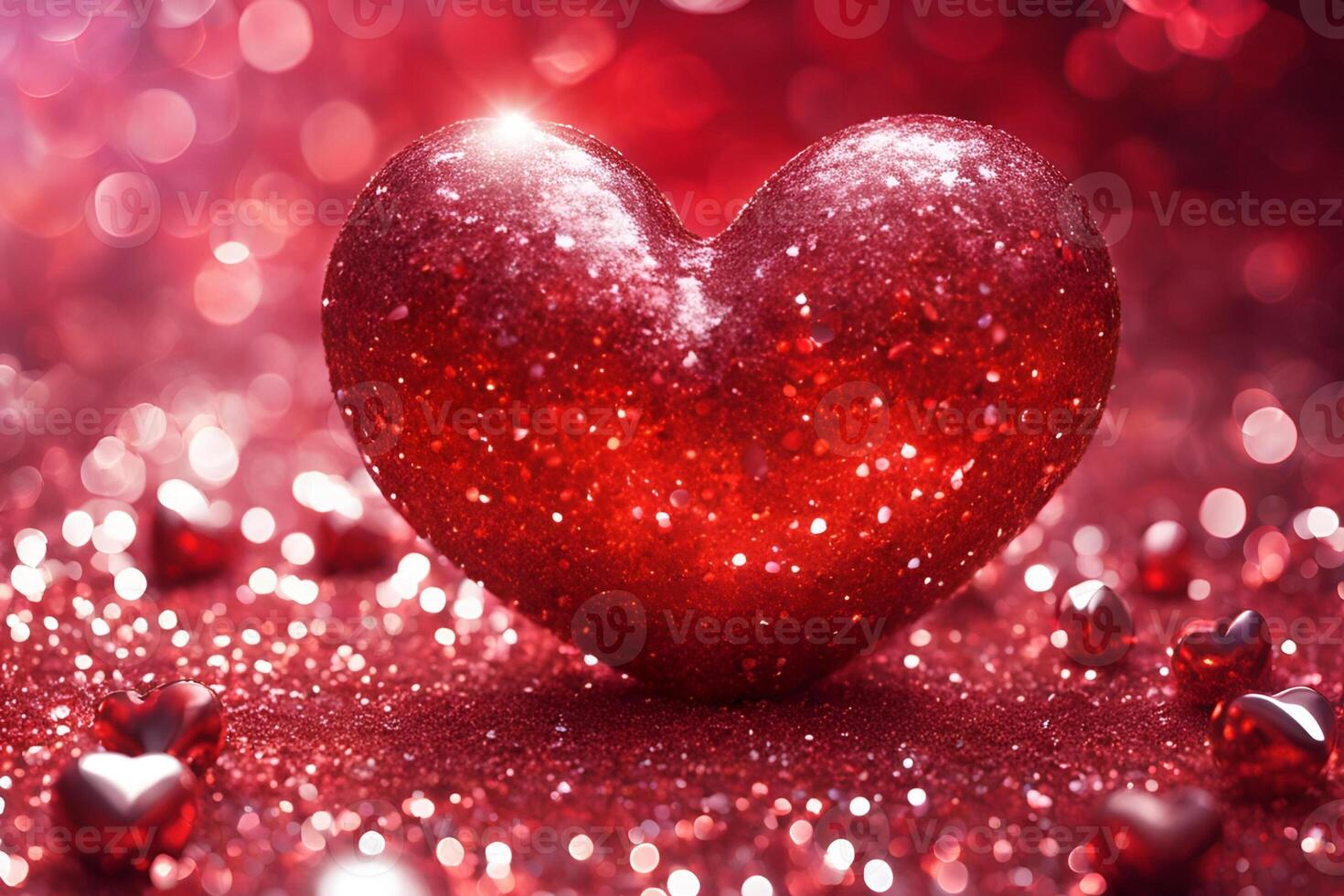 Valentine's Day Edition 8 - Ruby Heart on Glittery Horizon photo