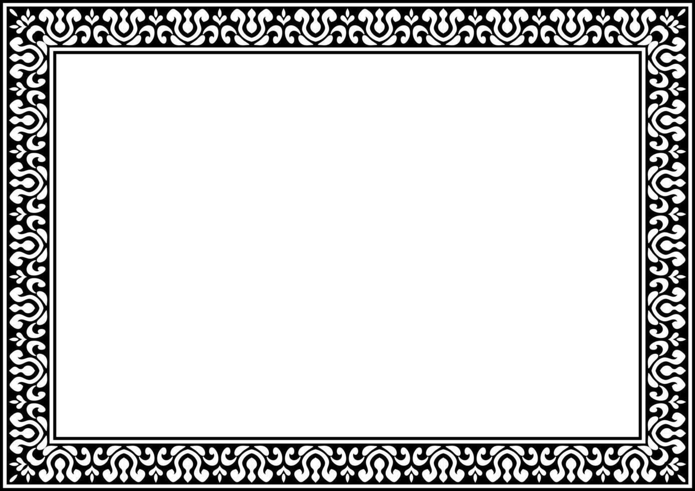 Vintage Arabic Ornamental Frame and Border. vector