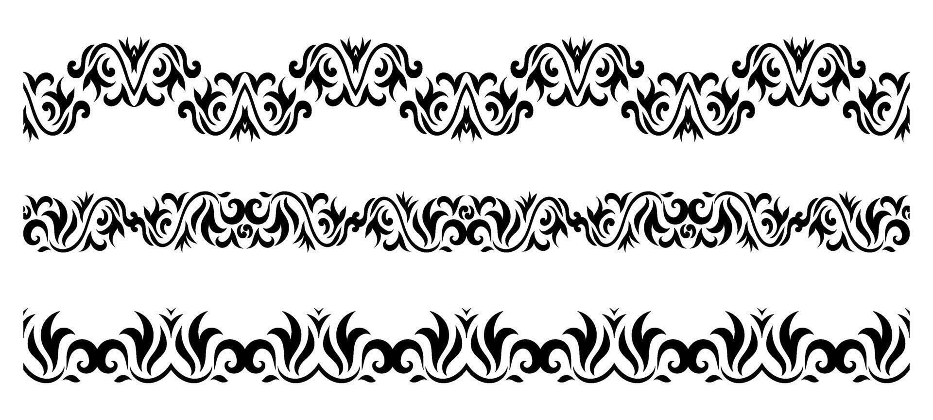 Elegant Indian Ornamental Border Collection Set. vector