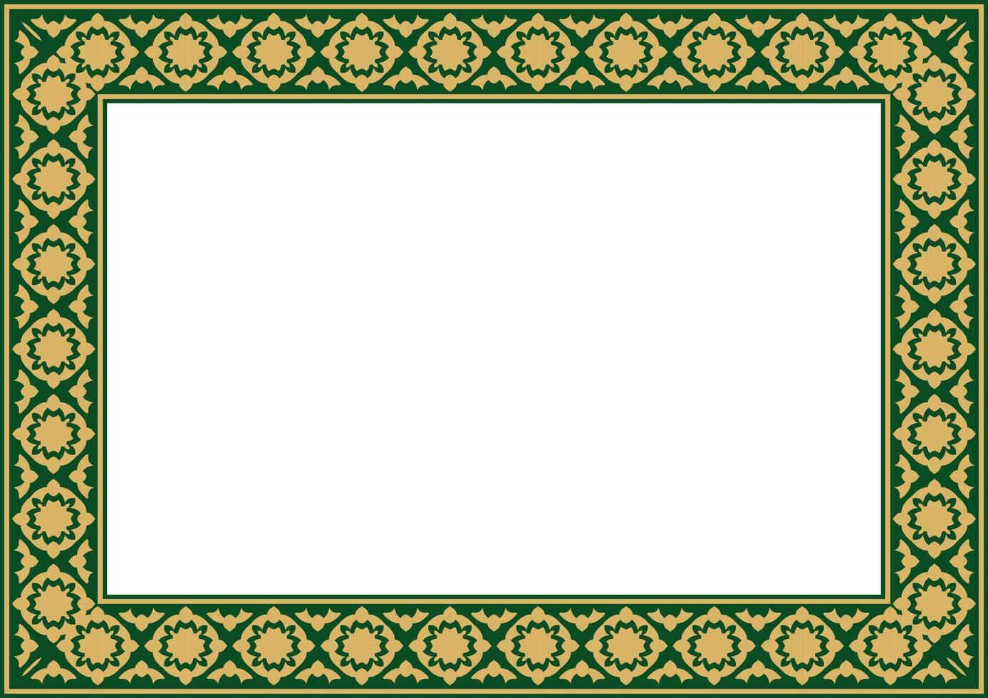 Arabic Border and Ornamental Frame Pattern. vector