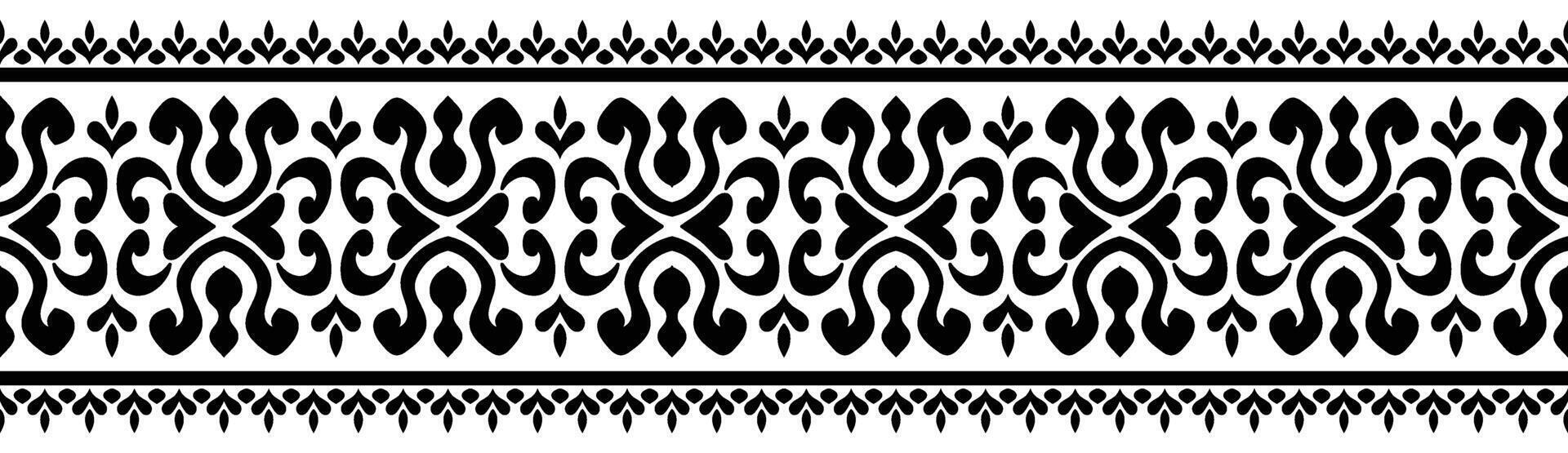 Timeless Vintage Floral Border Patterns. vector