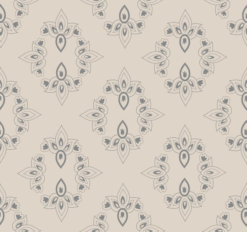 Arabesque line floral seamless pattern. Flourish ornamental texture vintage style. vector