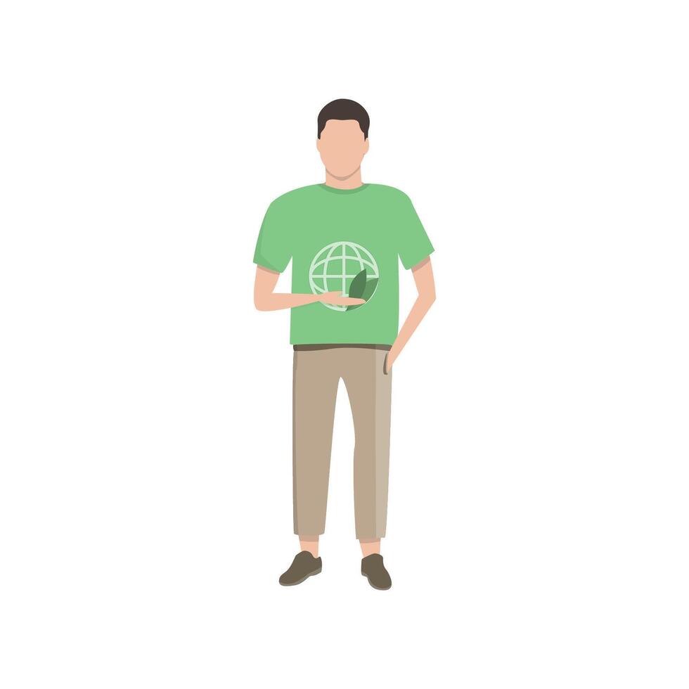 Simple icon environmental activist, a simple illustration vector