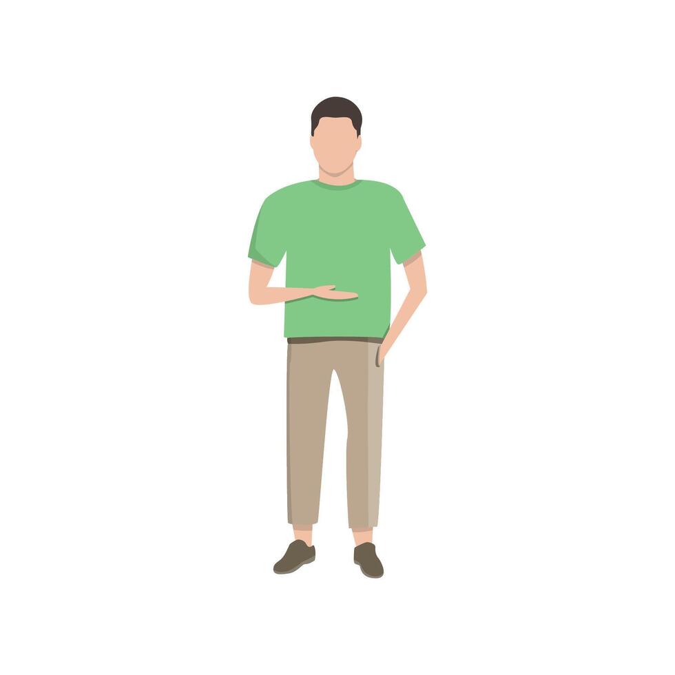 Simple icon man stands, a simple illustration vector