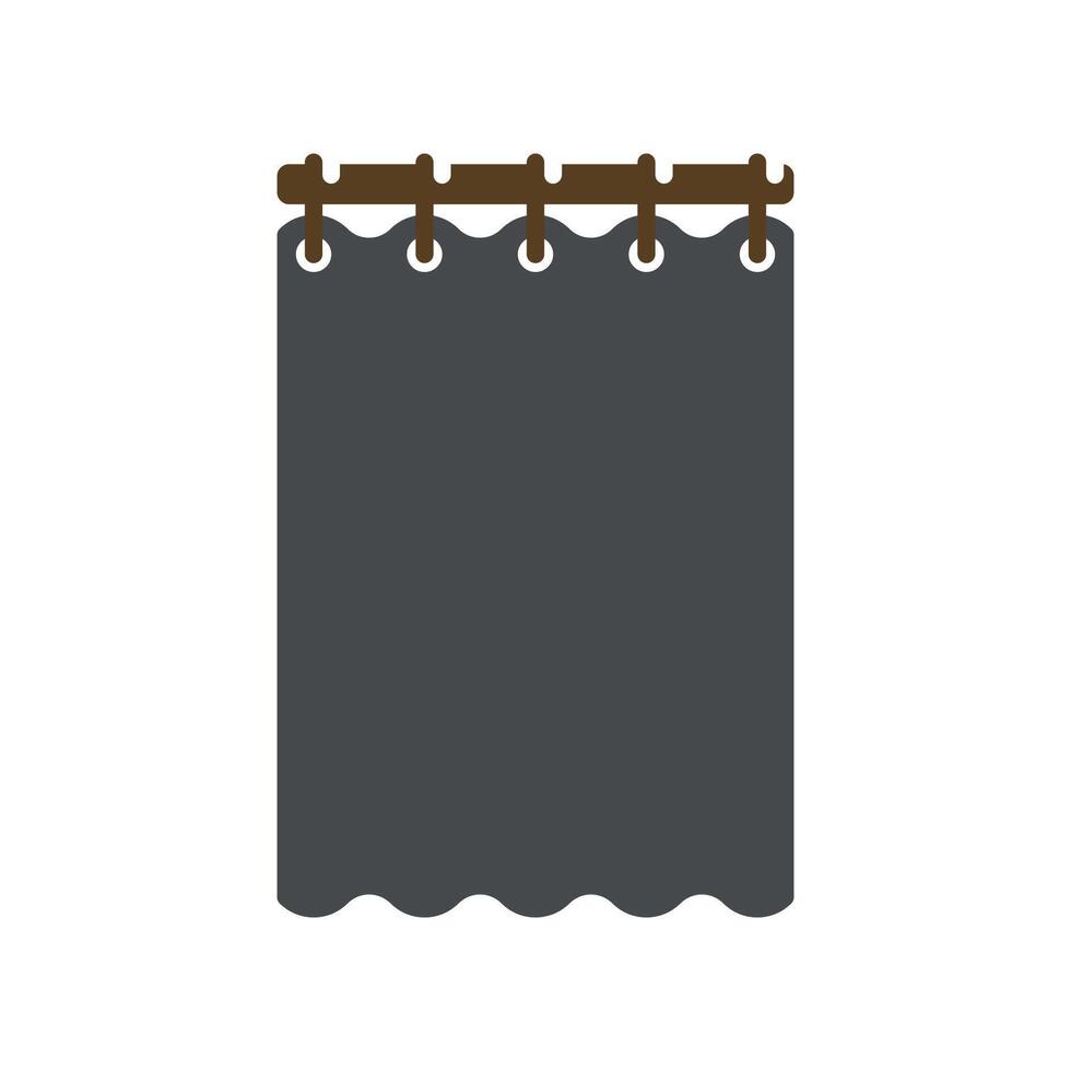 Simple icon curtains, a simple illustration vector