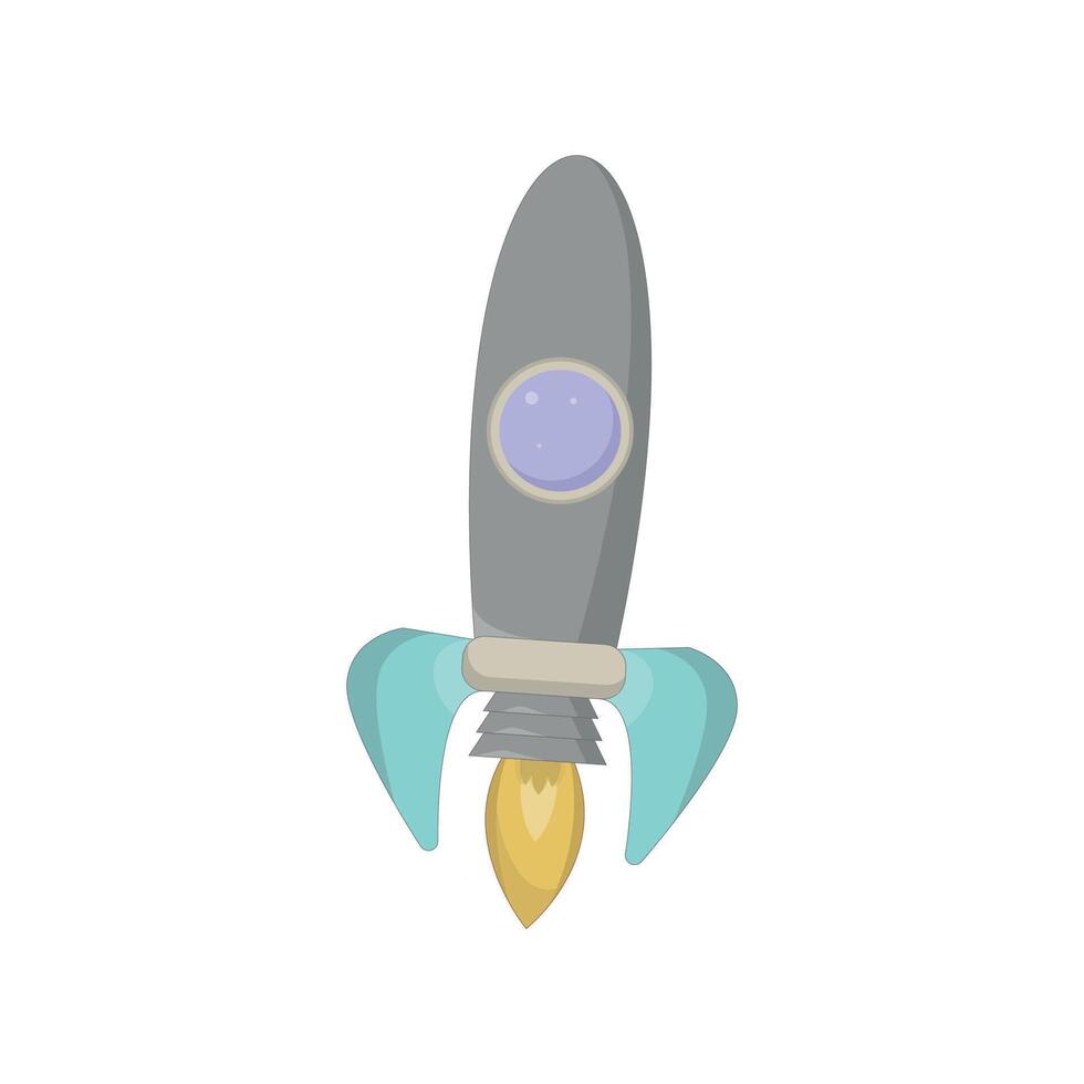 Simple icon rocket takeoff, a simple illustration vector
