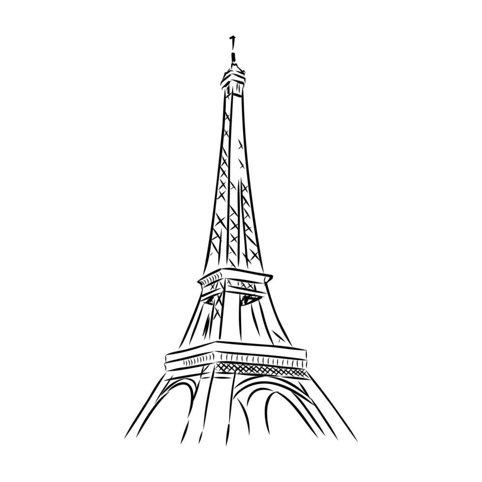 eiffel tower paris, illustration vector
