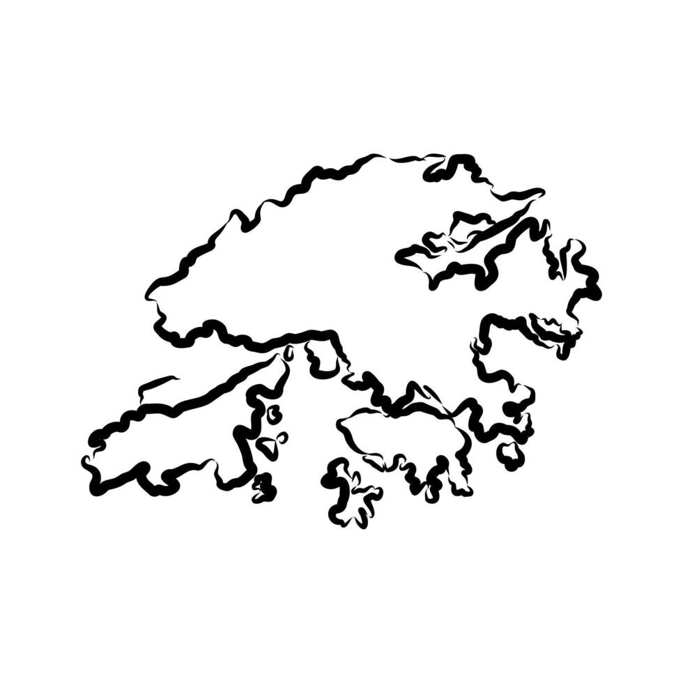 a black and white drawing of a bird vector