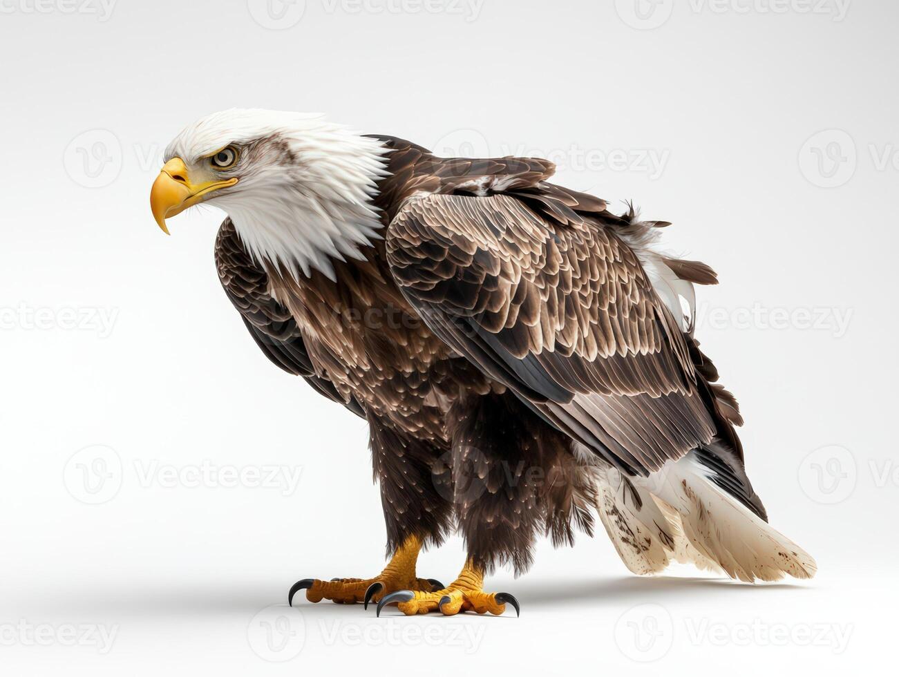 an eagle with a yellow beak and white feathers25 photo