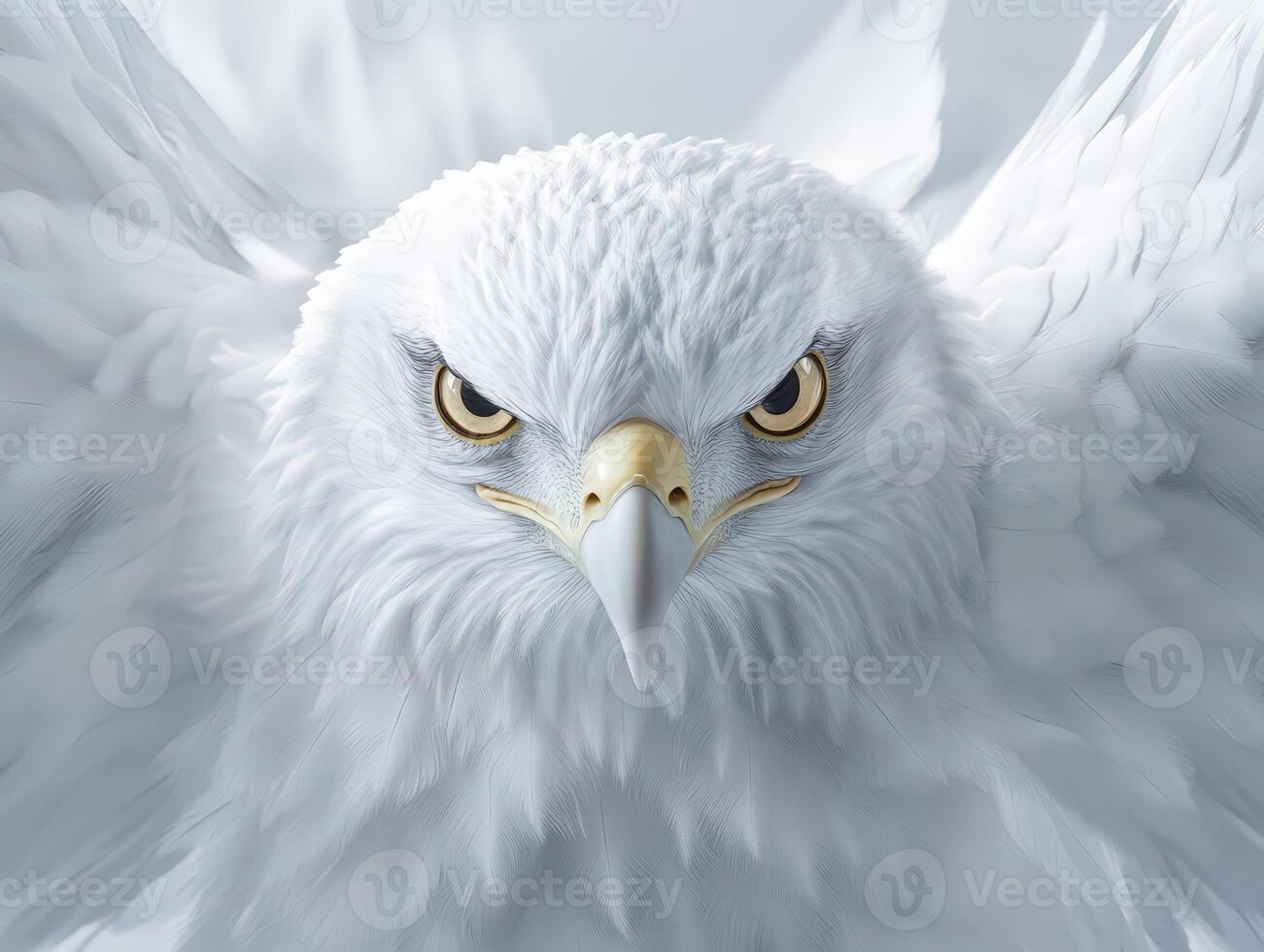 an eagle with a yellow beak and white feathers22 photo