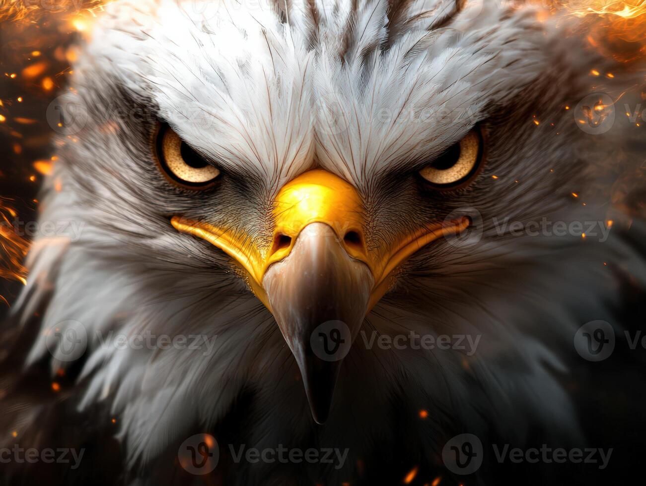 an eagle with a yellow beak and white feathers21 photo